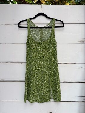 Reformation Noha Green Floral Mini Sleeveless Dress Size 2